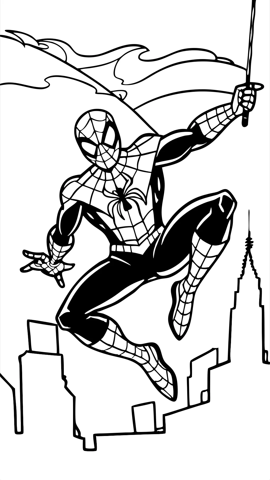 spiderman free coloring pages